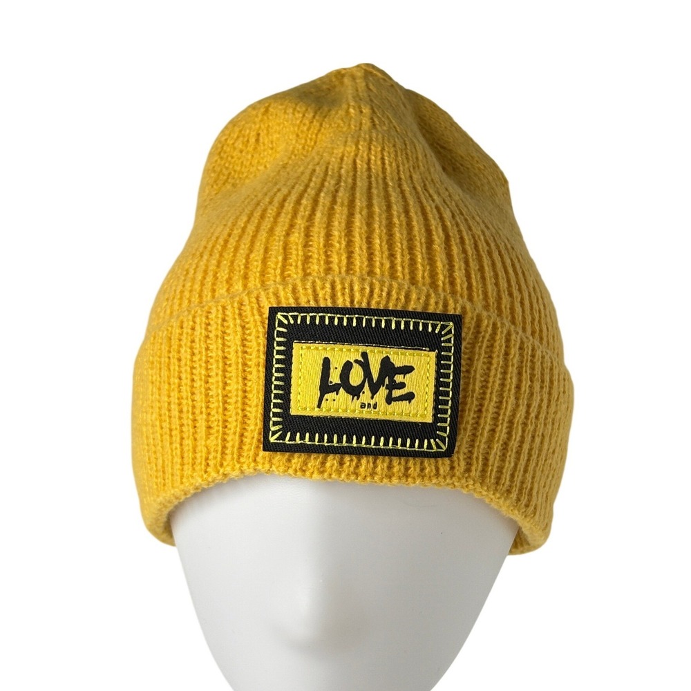 Unisex Knit Cap Beanie Double Layer Winter Hat‎ Yellow NEW Outdoor Gorpcore OS